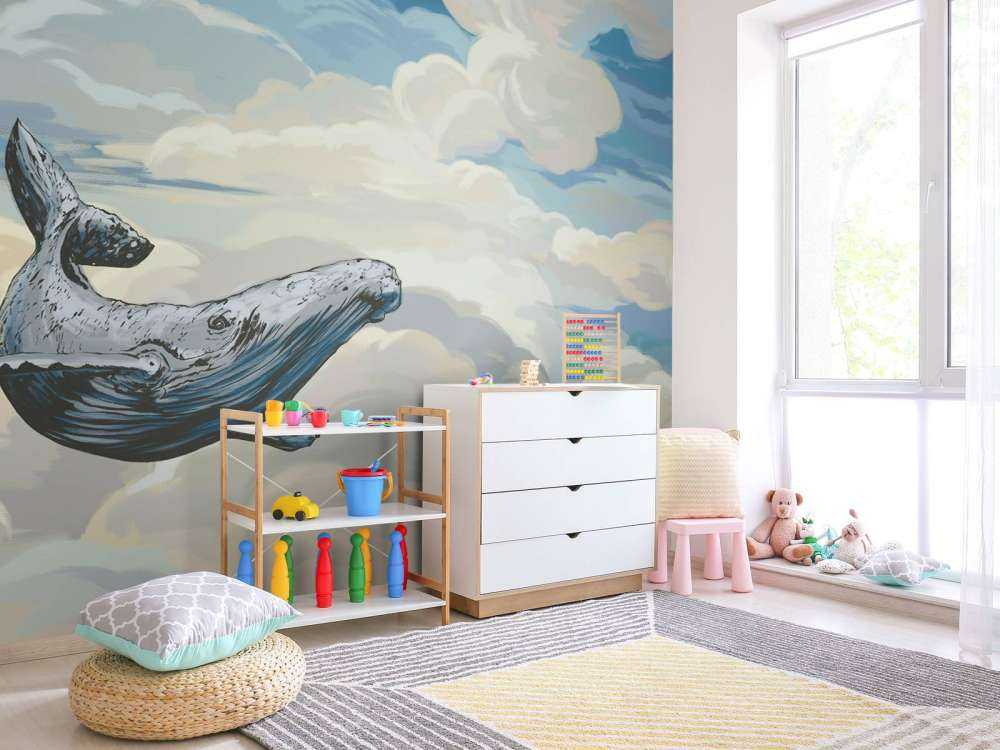 Walfisch durch die Wolken