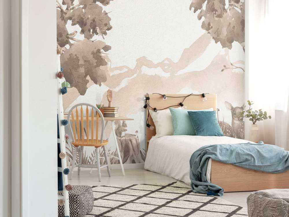 Hirsche in Taupe