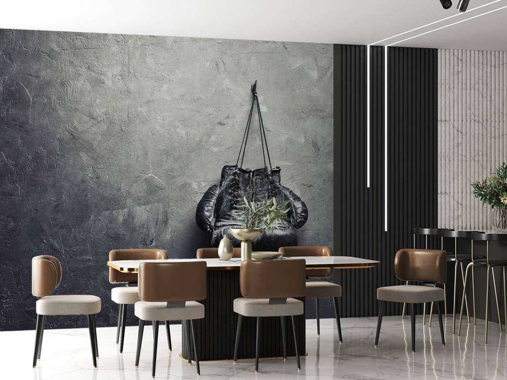 Schwarze Boxhandschuhe