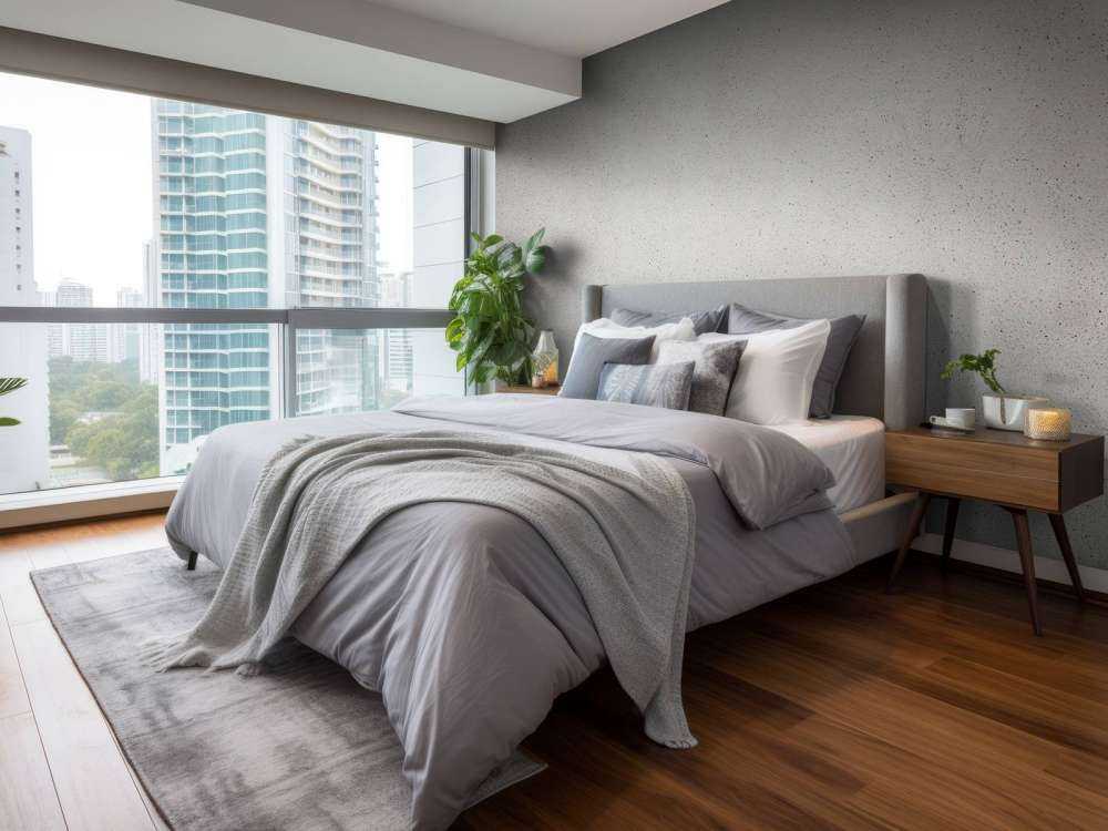 Betonstruktur mit feinen Steinen