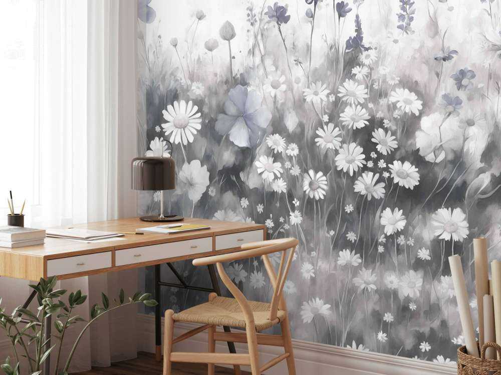 Üppiges Grün des Sommers Sanftes Beige