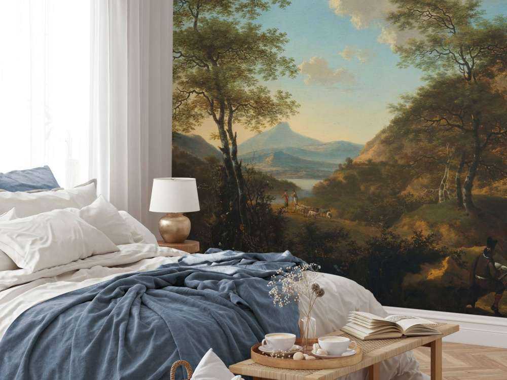Italienische Landschaft mit Künstler