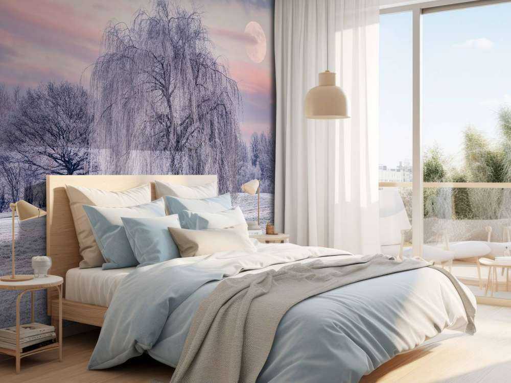 Mit Frost bedeckter Baum