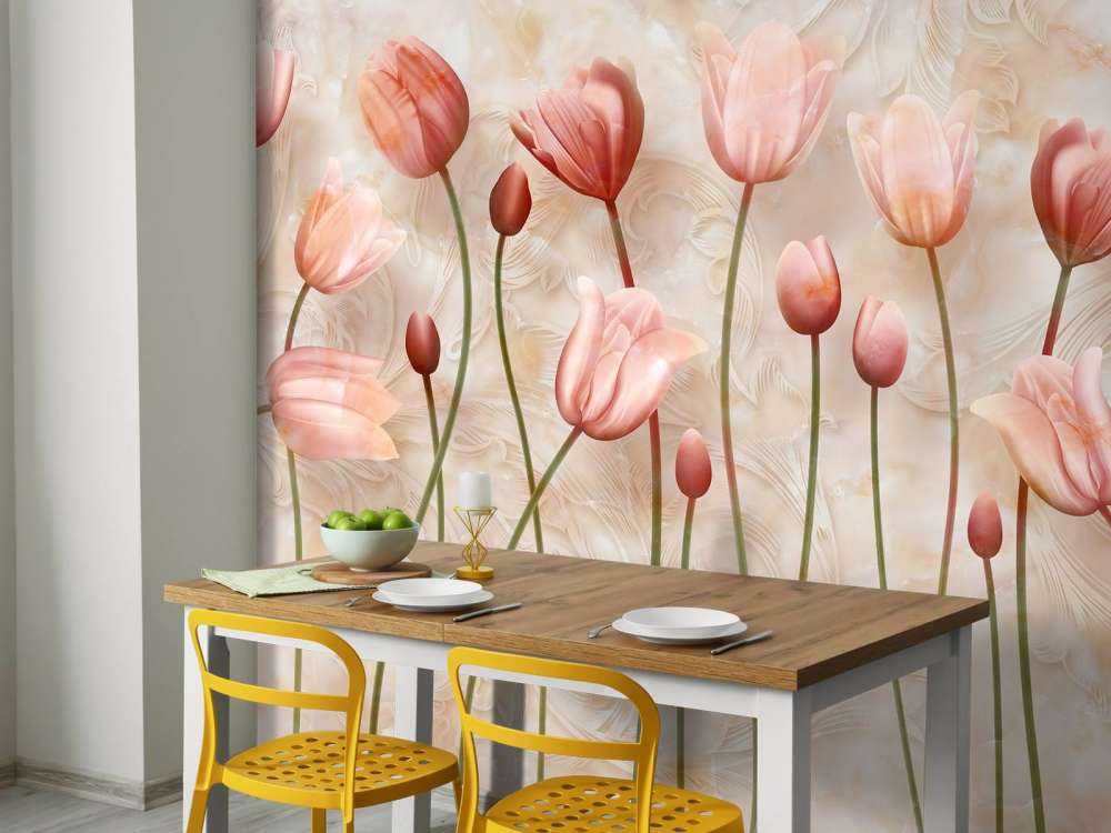 Rosa winkende Tulpen