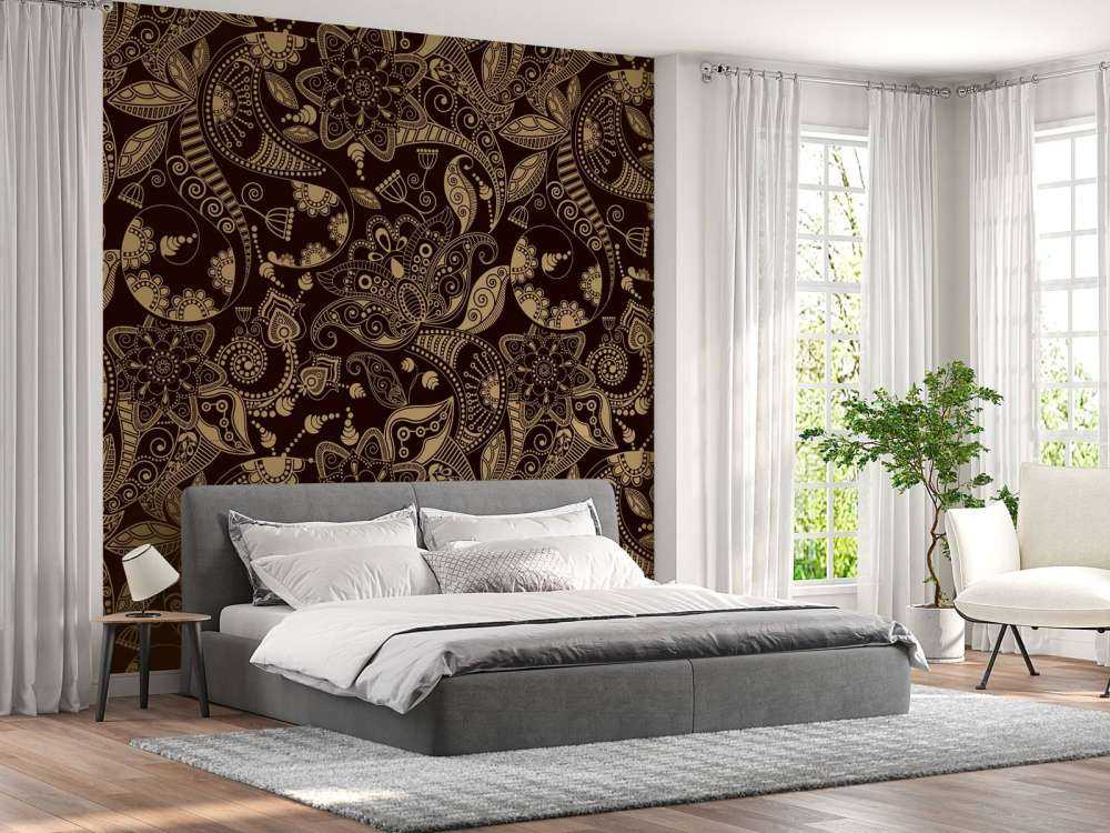 Goldene Blumenmuster