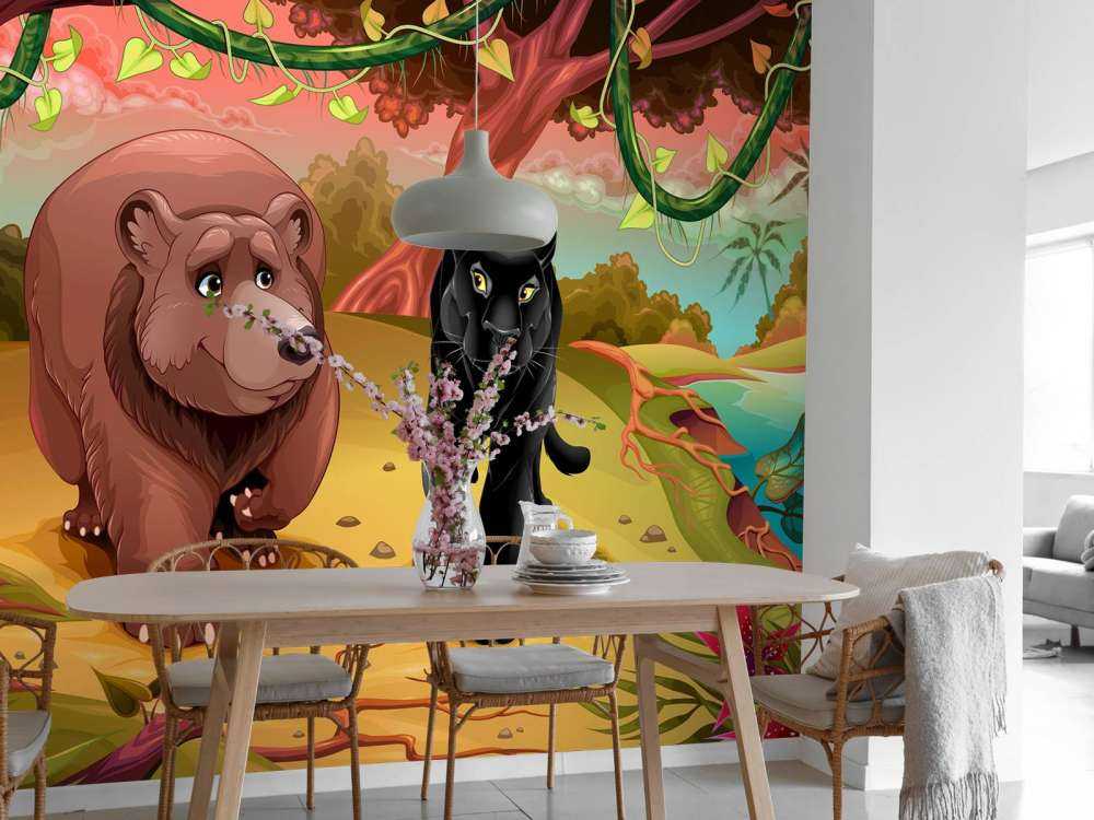 Freundliche Dschungeltiere