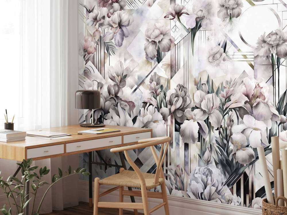 Riesige Aquarell-Iris Gelb