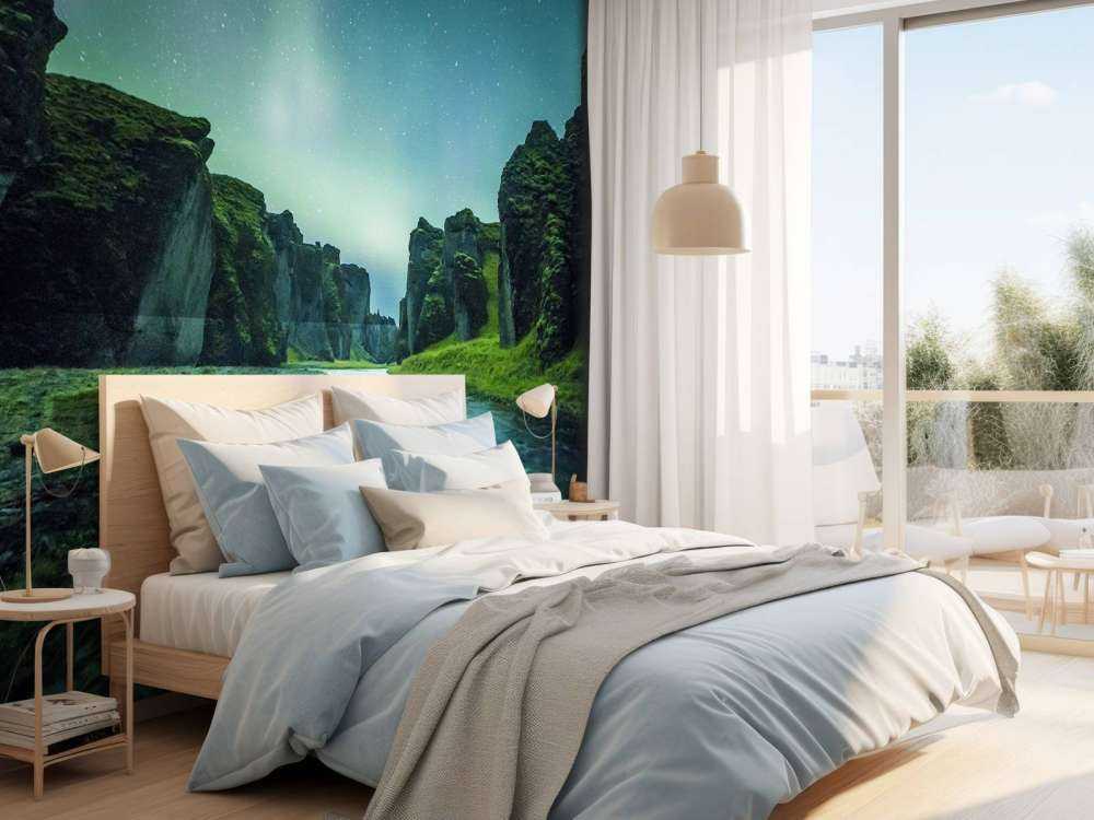 Nordlicht über den Bergen