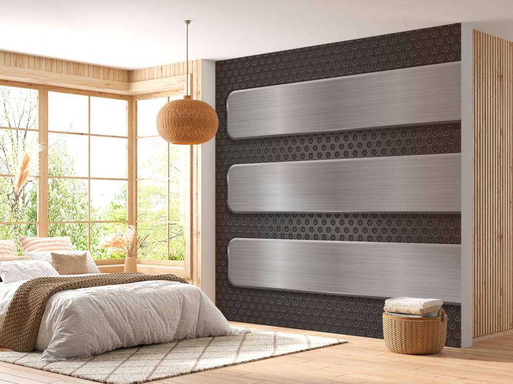 Metallhintergrund mit Platten