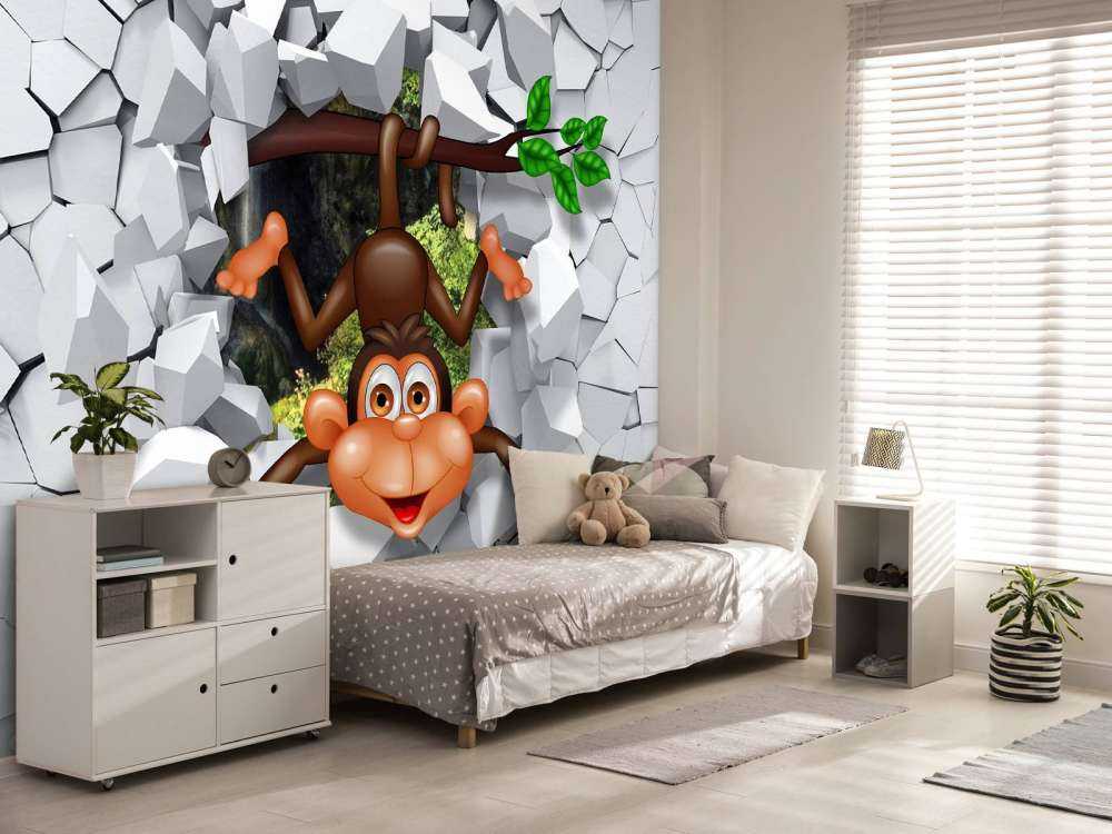 Affe in einer Wand