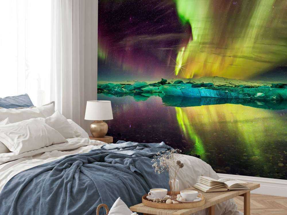 Nordlicht in Jökulsárlón