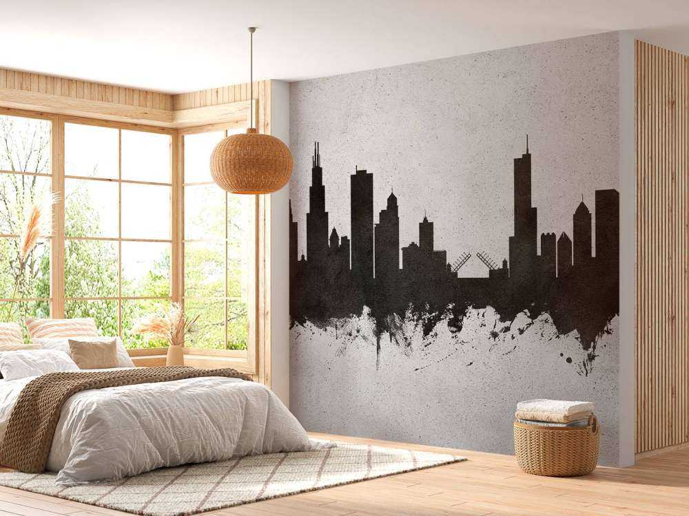 Aquarell-Skyline, Chicago