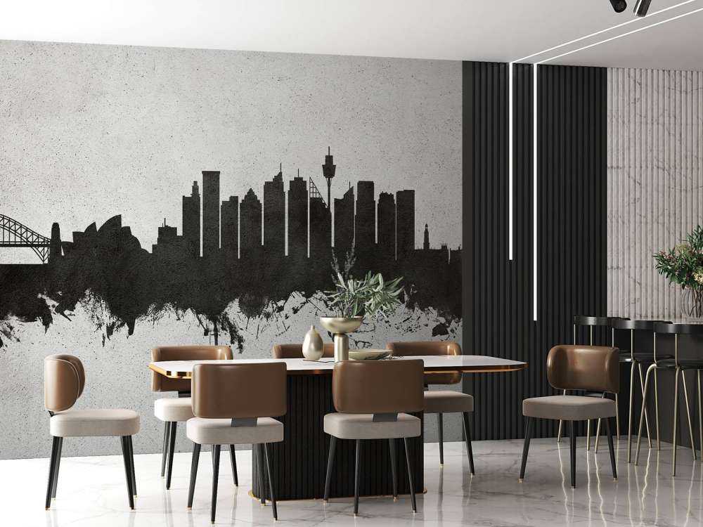 Aquarell-Skyline, Sydney