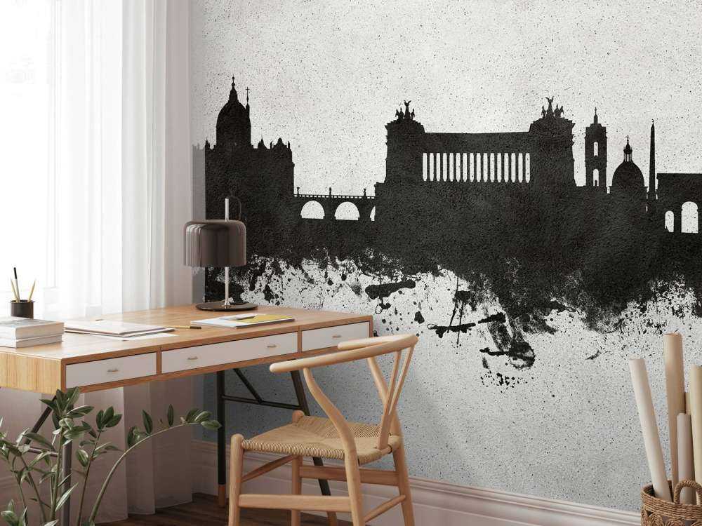 Aquarell-Skyline, Rom