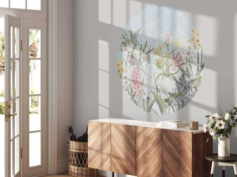 Frühjahrsblumen - Nebeliges Aqua