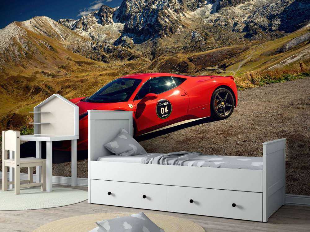 Ferrari 458 mit Alpentoppen