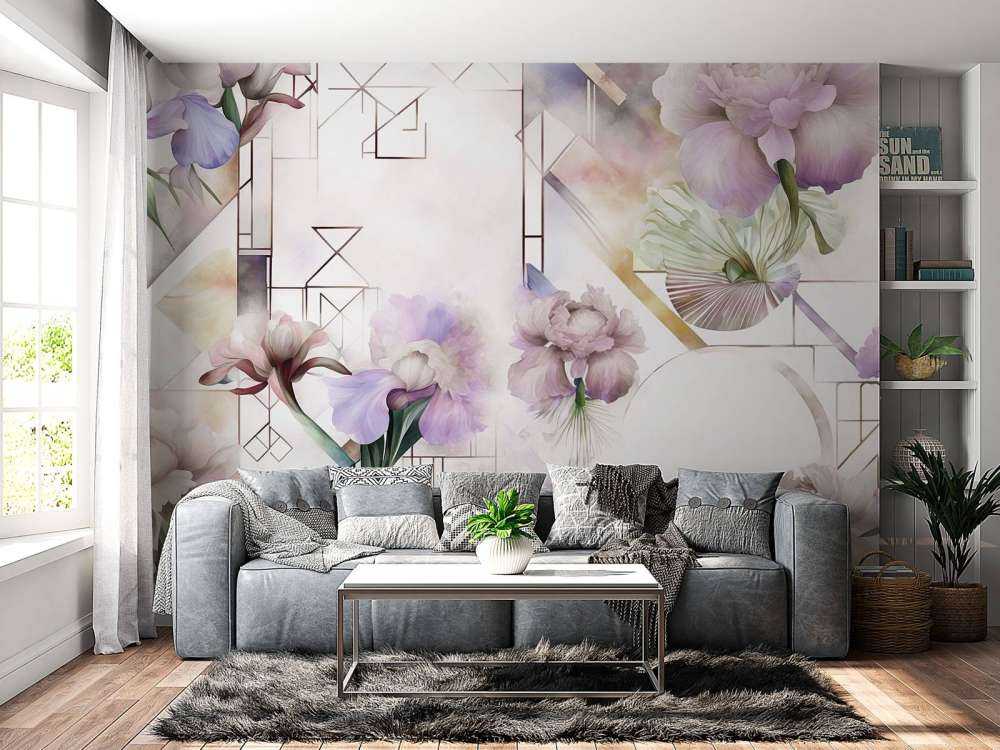 Aquarellgeometrie Rosa