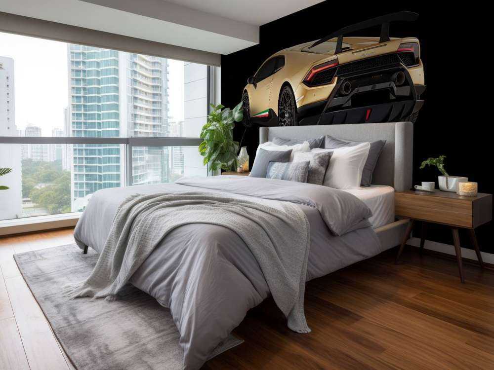 Lamborghini Huracán - Linke hintere Seite, schwarz