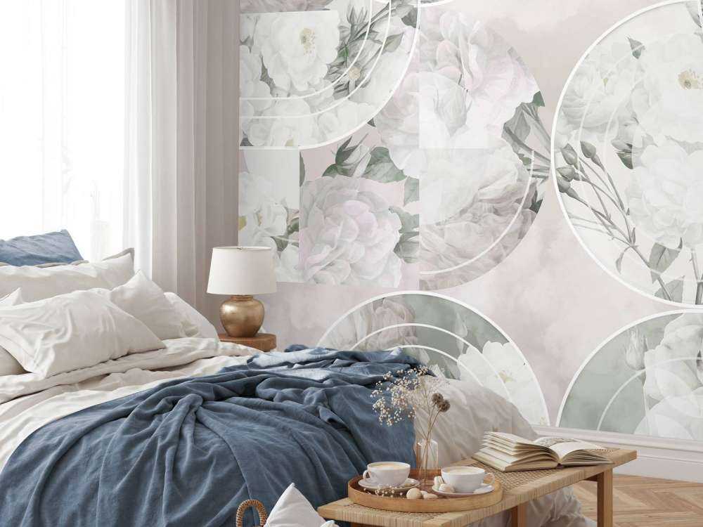 Zeitlose florale Eleganz - Sanftes Weiß