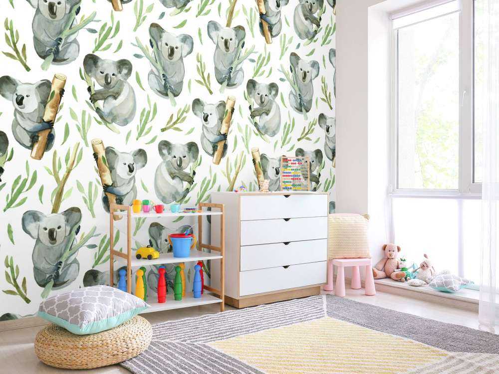 Koalas auf Bambus