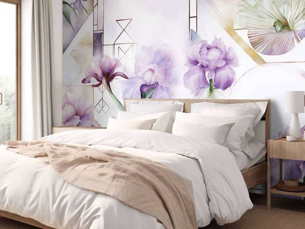 Aquarellgeometrie Lila