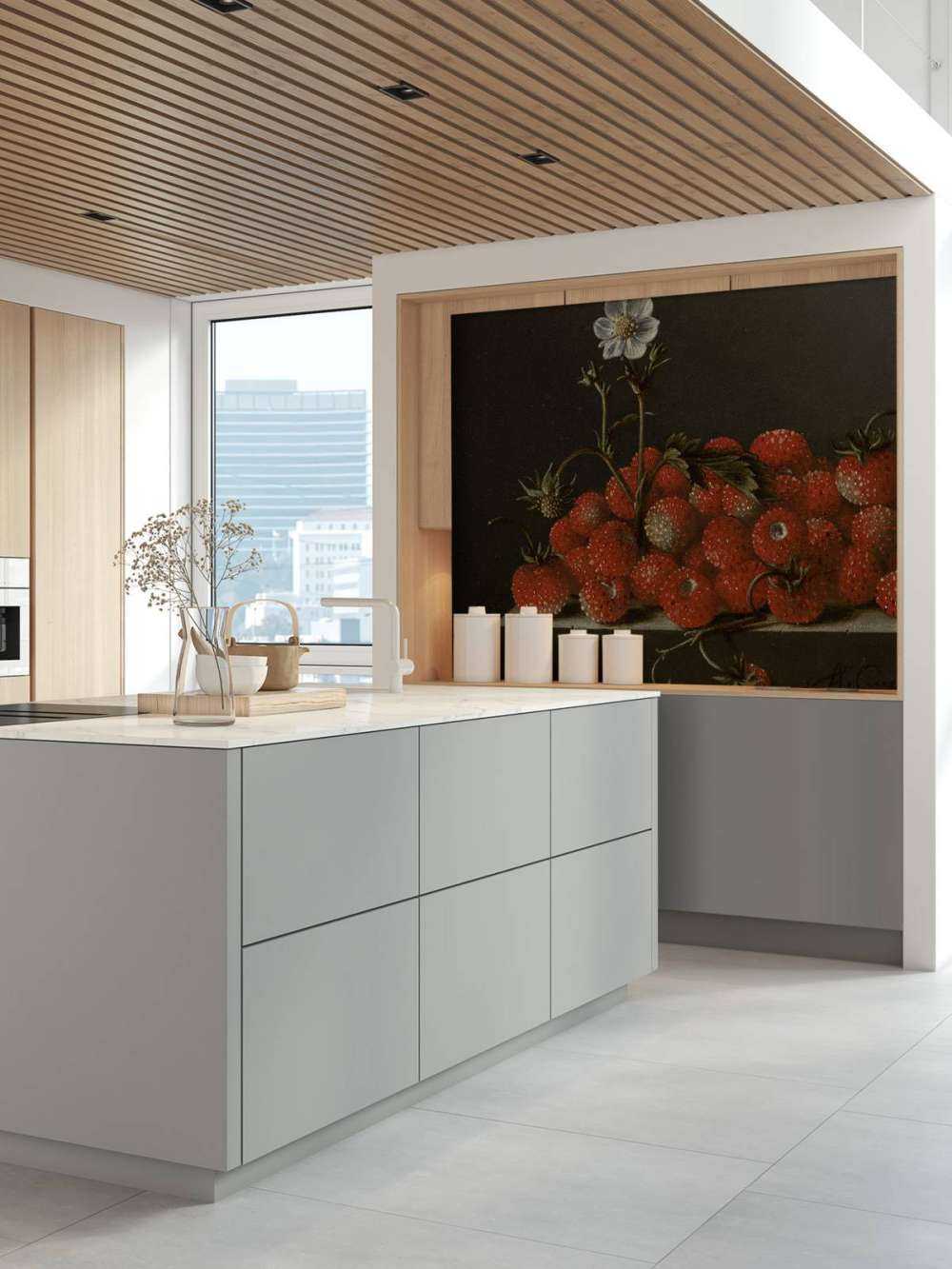 Stilleben mit Walderdbeeren