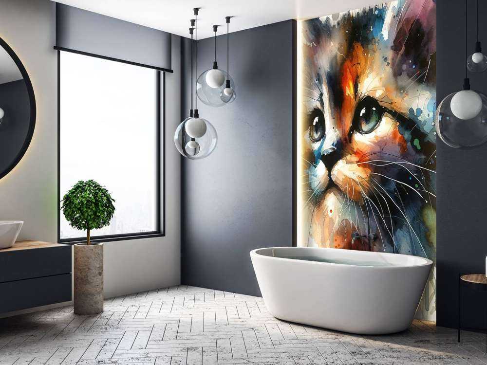 Watercolor Kitty Cat