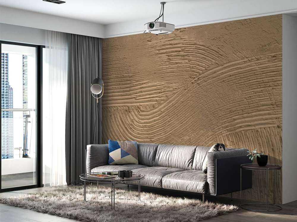 Strukturierte Linien in Goldbraun