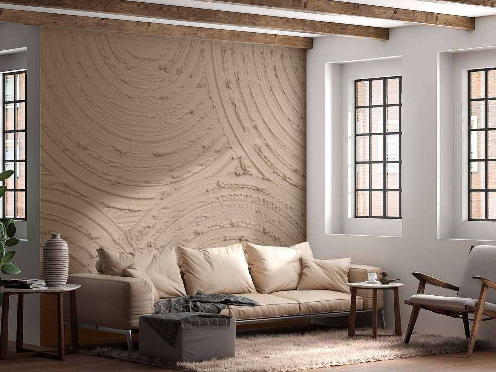 Zen Kreise grobe Struktur in taupe