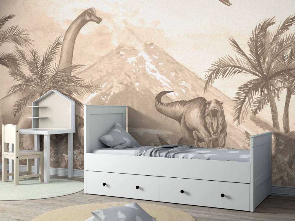 Verschiedene Dinosaurier in Taupe