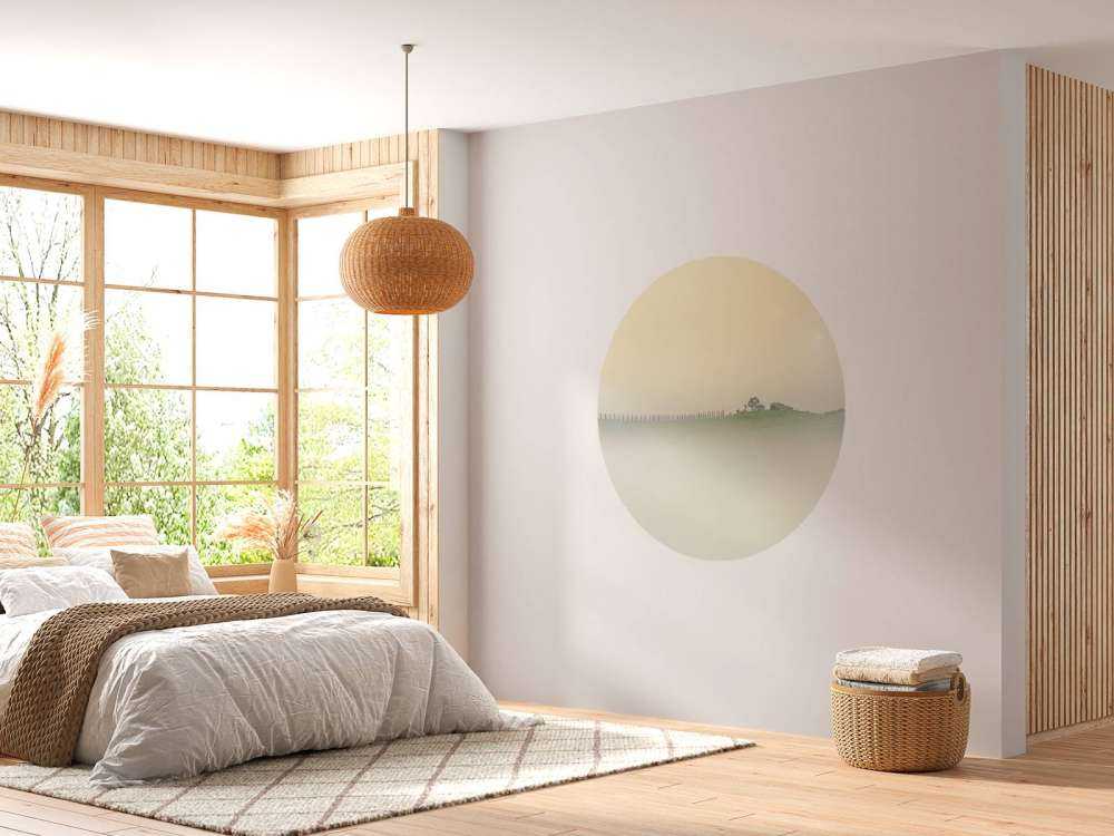 Neblige italienische Landschaft