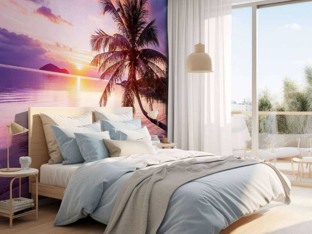 Palme bei einem Sonnenuntergang