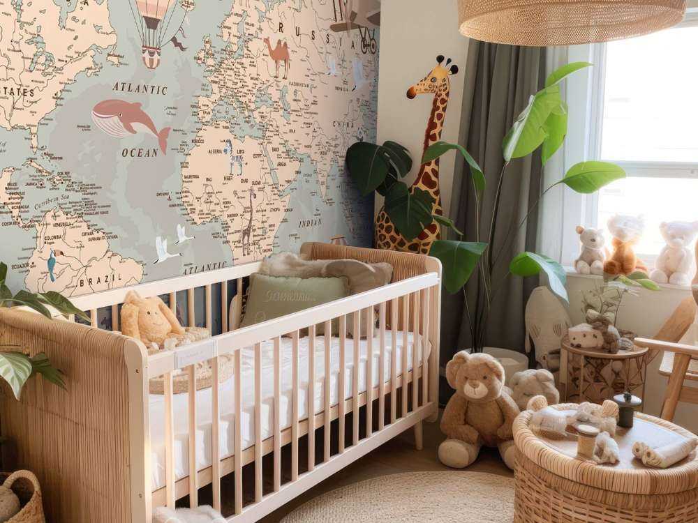 Beige Weltkarte