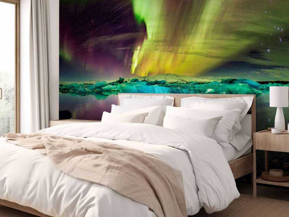 Nordlicht in Jökulsárlón