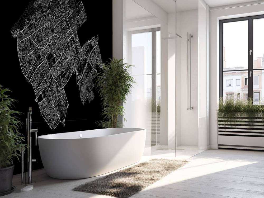 Karte von Den haag, schwarz