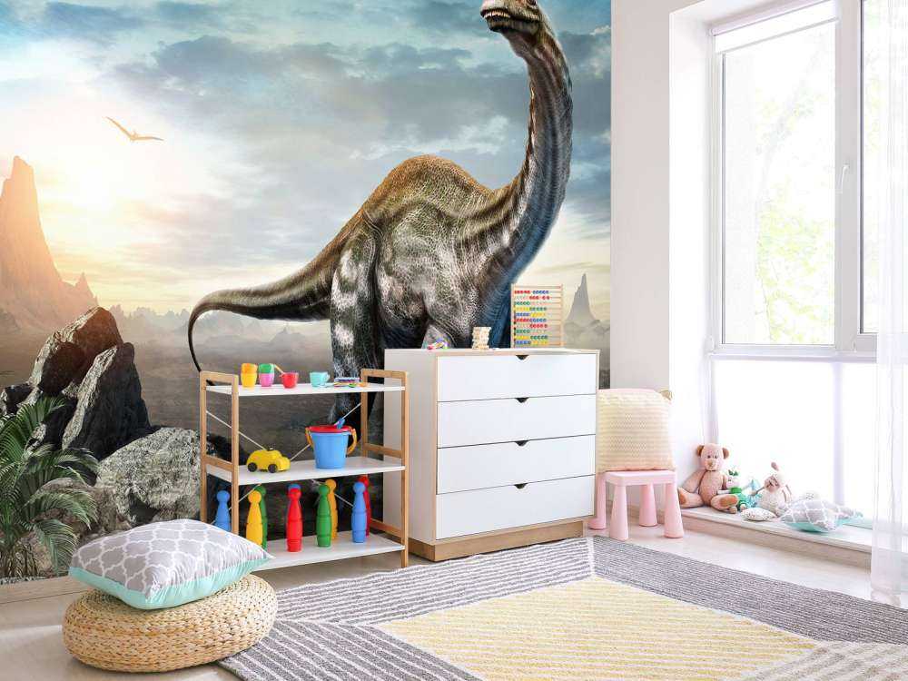 Apatosaurus in den Bergen