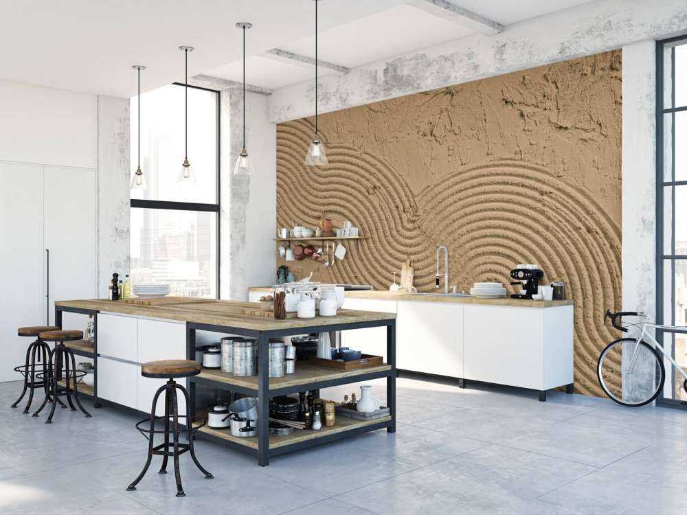 Organische Linien und Strukturen in Goldbraun