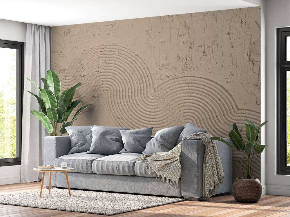 Zen Garden Textur in Taupe