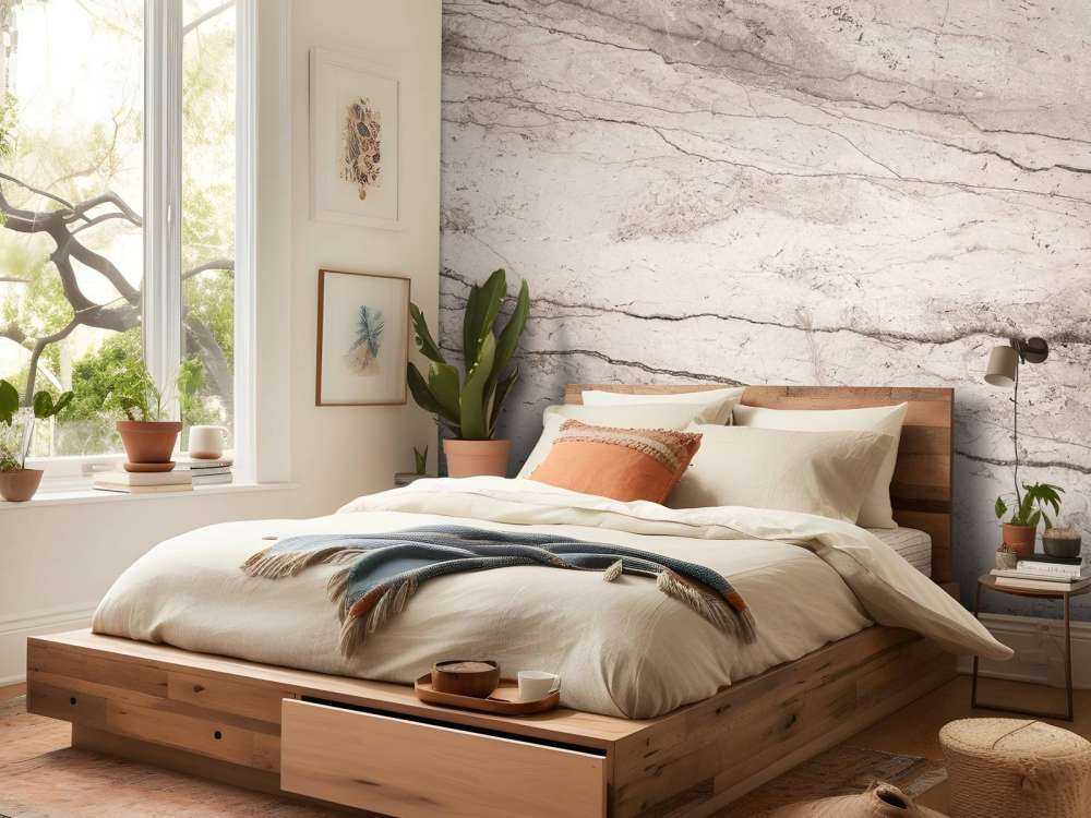Detaillierter beiger Marmor