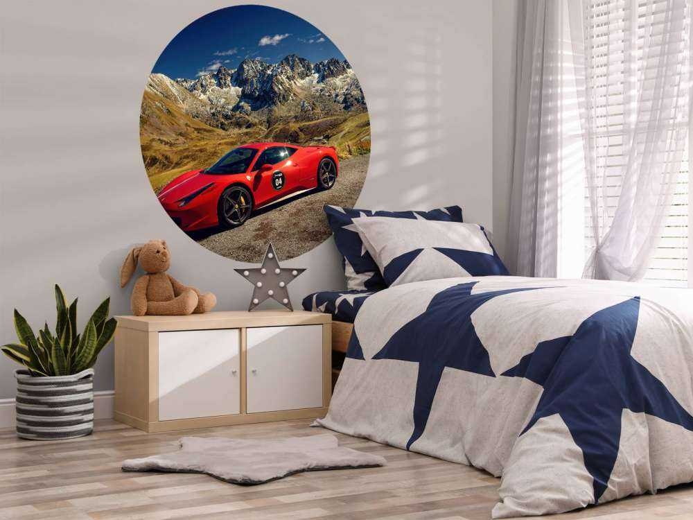 Ferrari 458 mit Alpentoppen