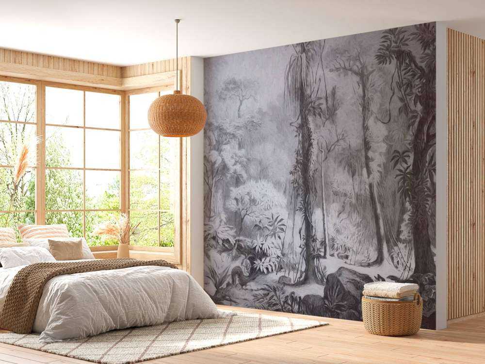 Tropischer Wald - grau
