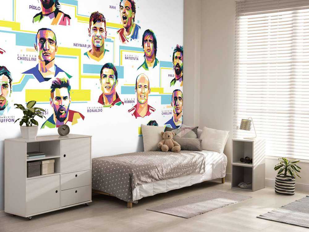 Tapete mit Fußballspieler