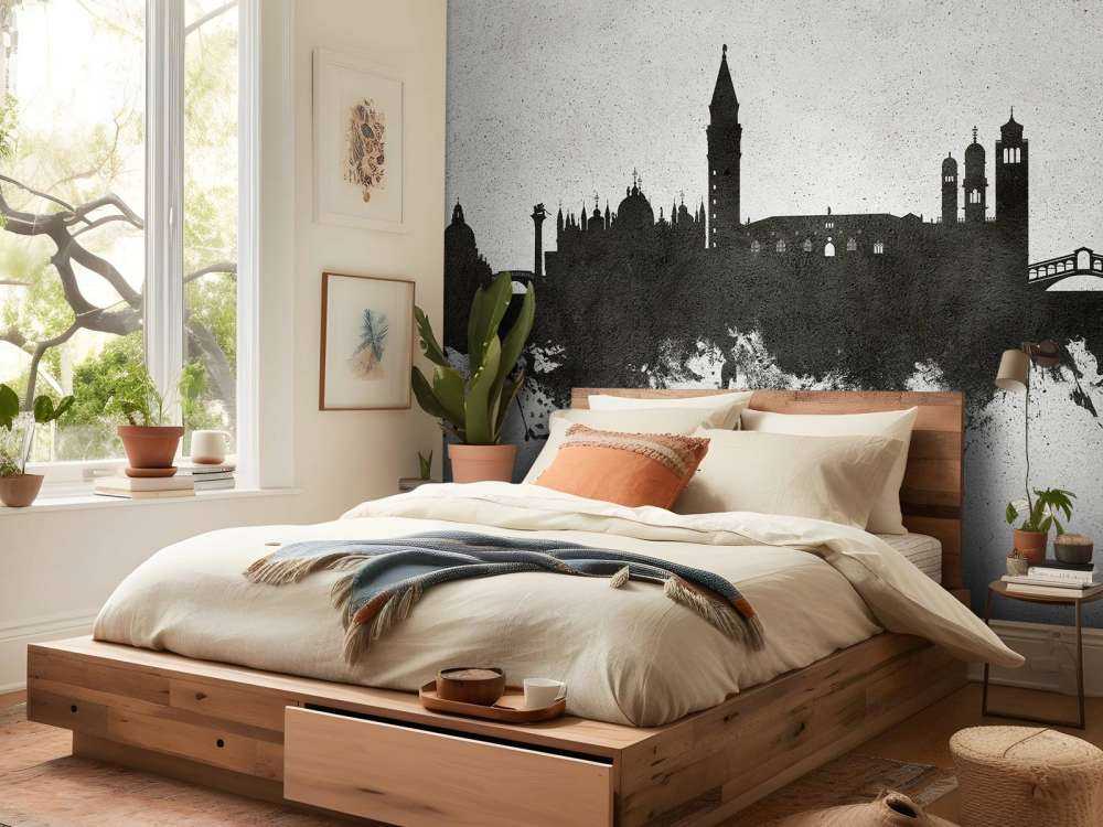 Aquarell-Skyline, Venedig