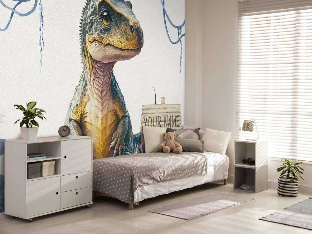 Baby-T-Rex im blauen Dschungel