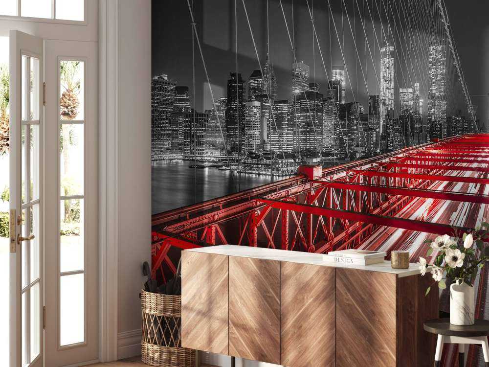 Rote Brooklyn-Brücke