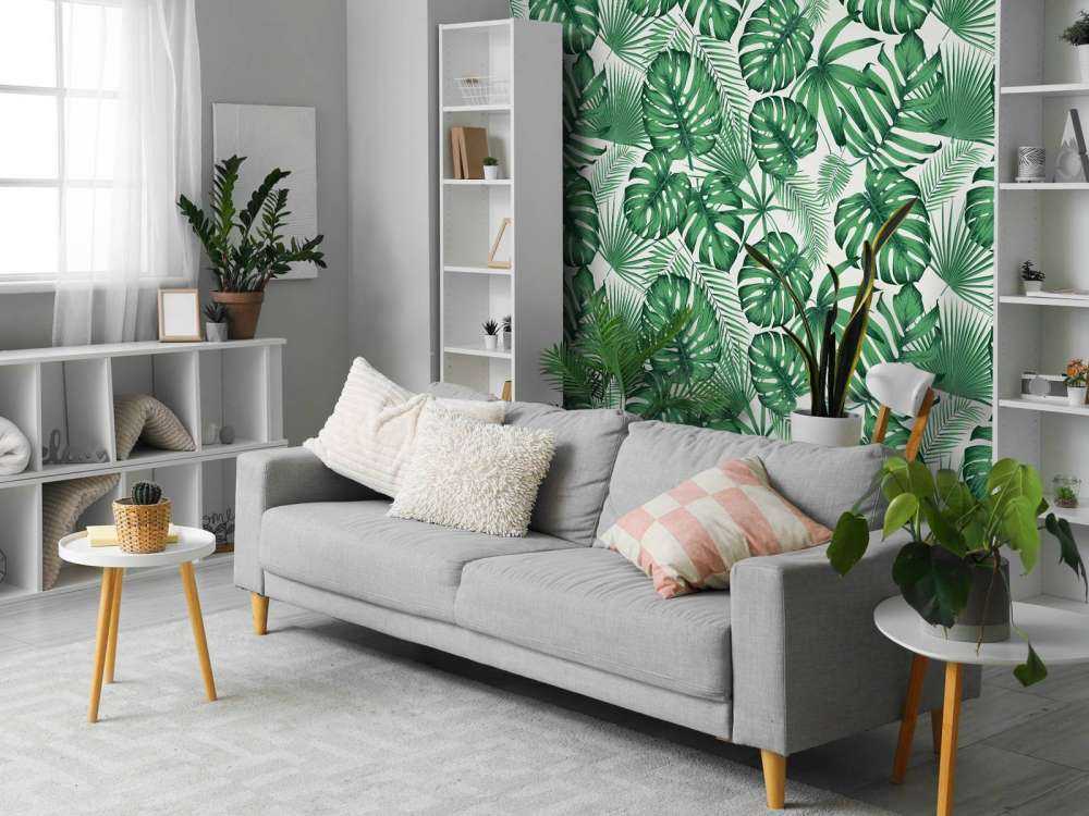 Tropische Blätter, grün