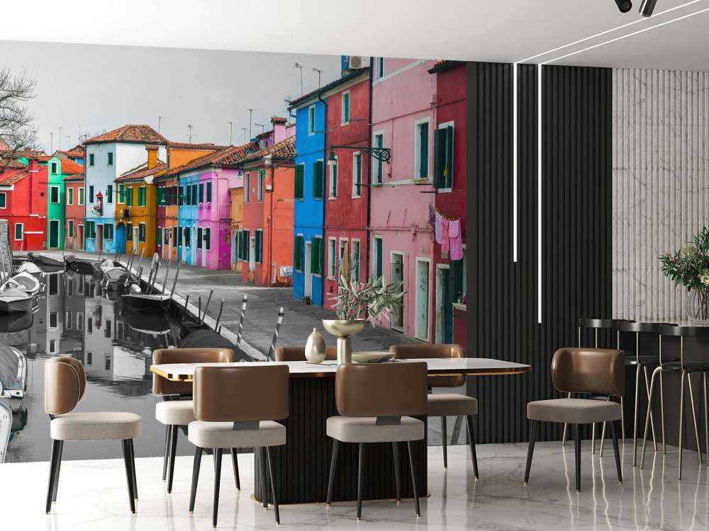 Bunte Fischerhäuser