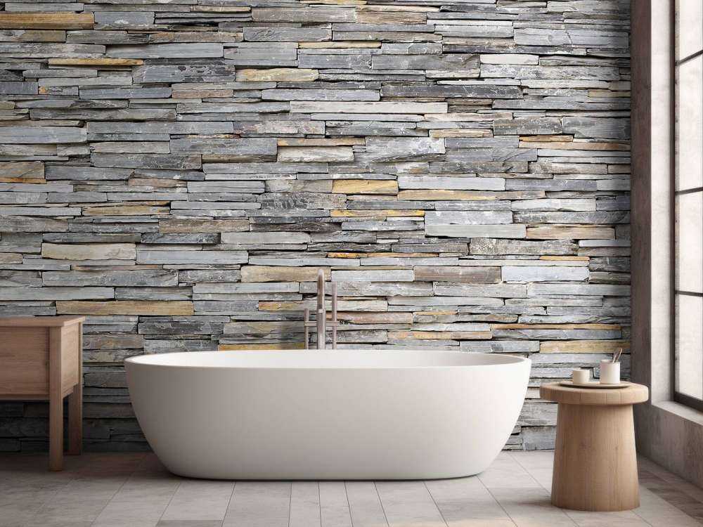 Tapete mit gestapelten Steinen