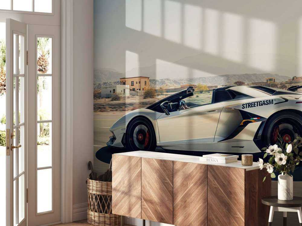 Lamborghini Aventador Roadster in der Wüste