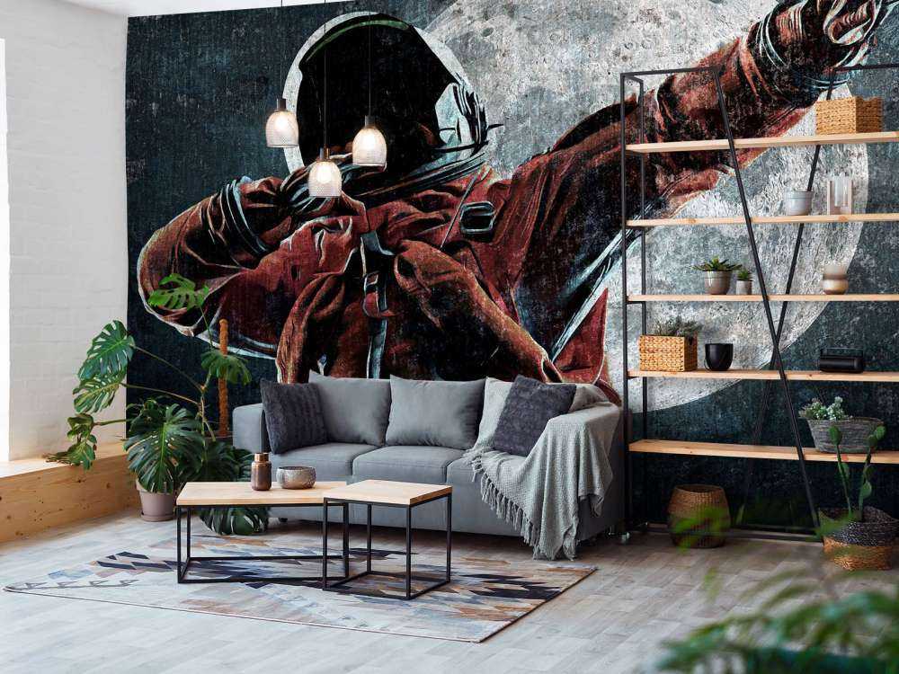 Astronaut beim Tupfen